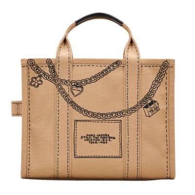 THE TROMPE L'OEIL CHARM CANVAS MEDIUM TOTE BAG